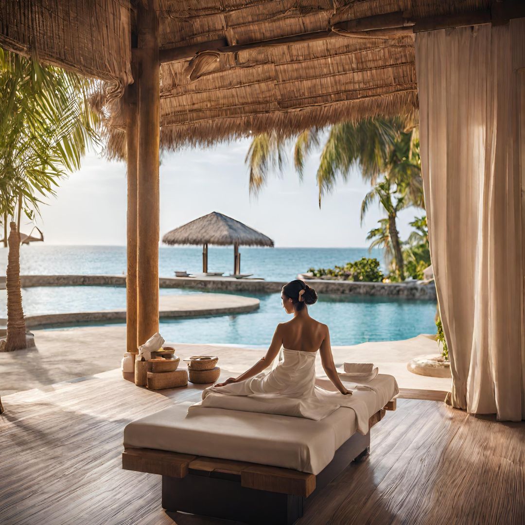 高級リゾートでスパ