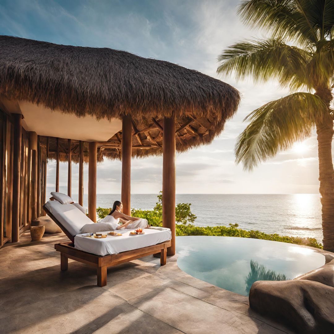 高級リゾートでスパ